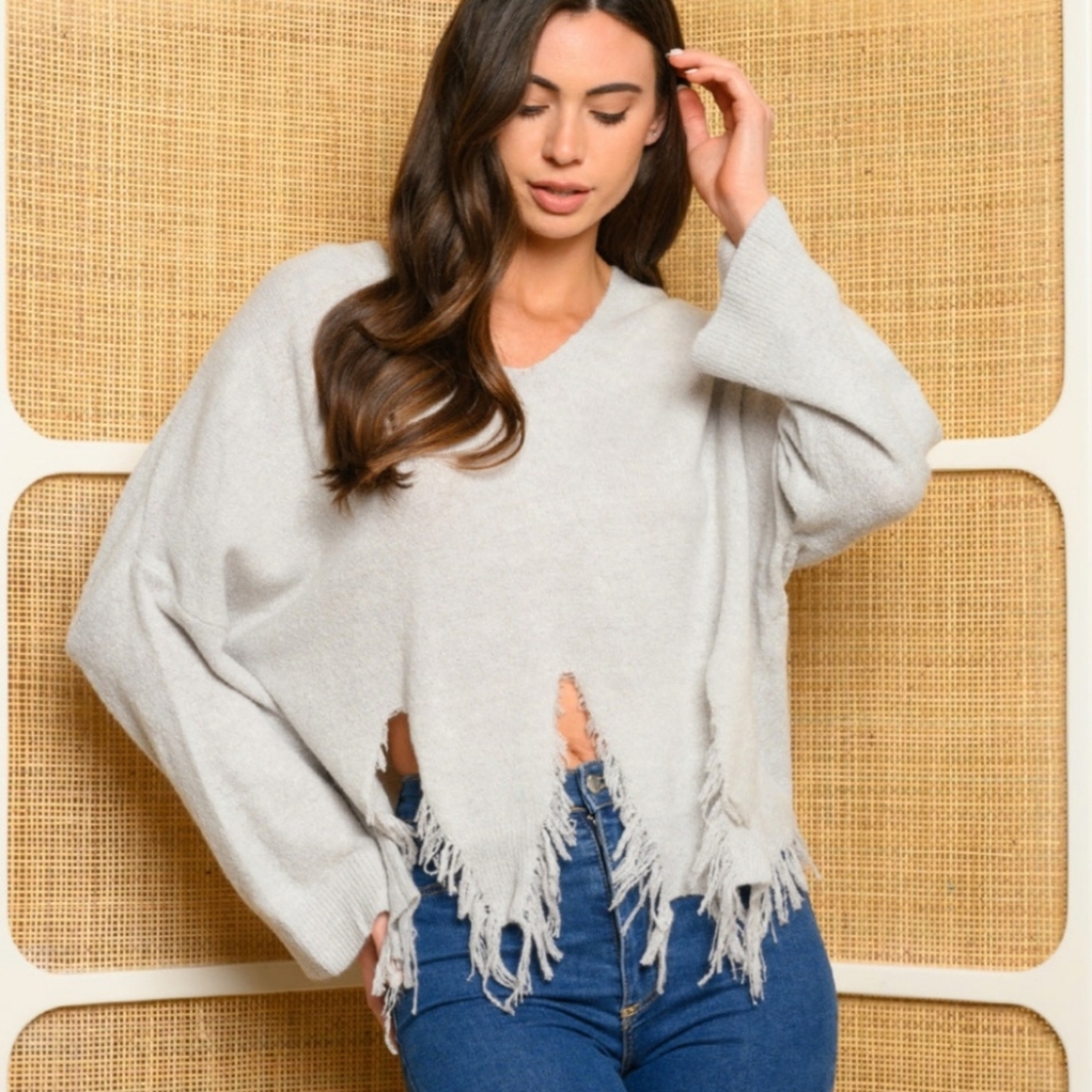 🌼Long Sleeve Hem Detailed Sweater🌼